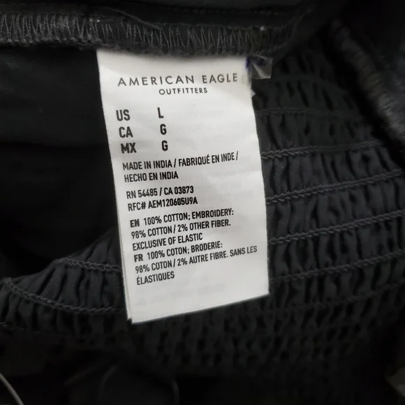 NWT American Eagle Grey Eyelet Romper Size Large Sleeveless Casual - Picture 10 of 12